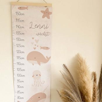 Messleiste "Am Meer" | Messlatte | Geschenkidee | Personalisiertes Geschenk | Kinderzimmerdeko